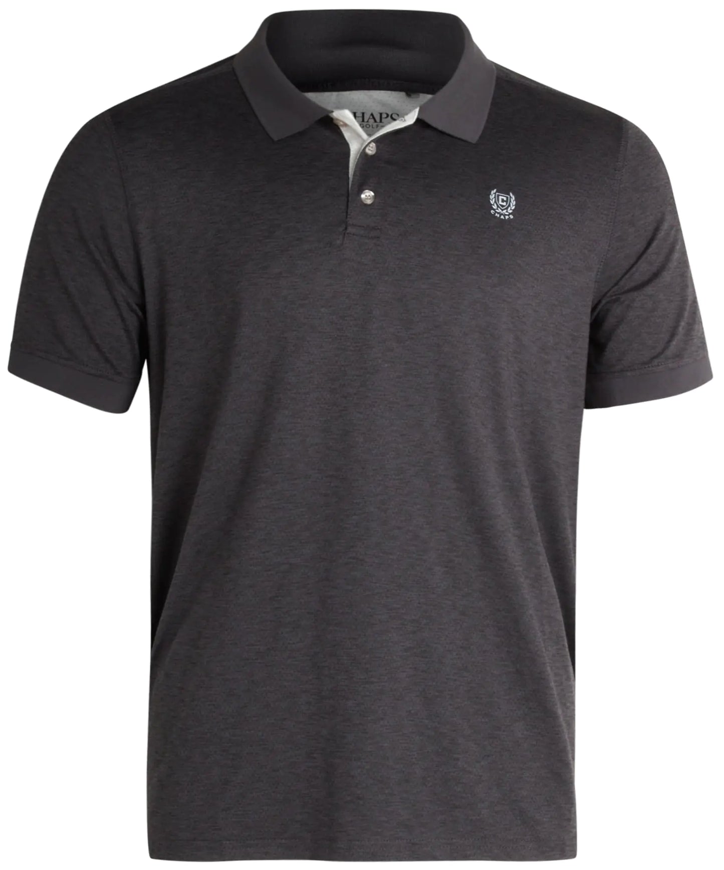 Chaps Mens Polo Shirt - Dry Fit Performance Short Sleeve Golf Polo Shirt for Men (S-2XL) Size Medium Black Onyx
