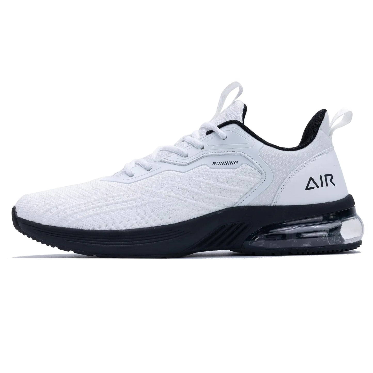 GANNOU Mens Air Athletic Running Shoes Fashion Sport Gym Jogging Tennis Fitness Sneaker WhiteBlack US 7.5