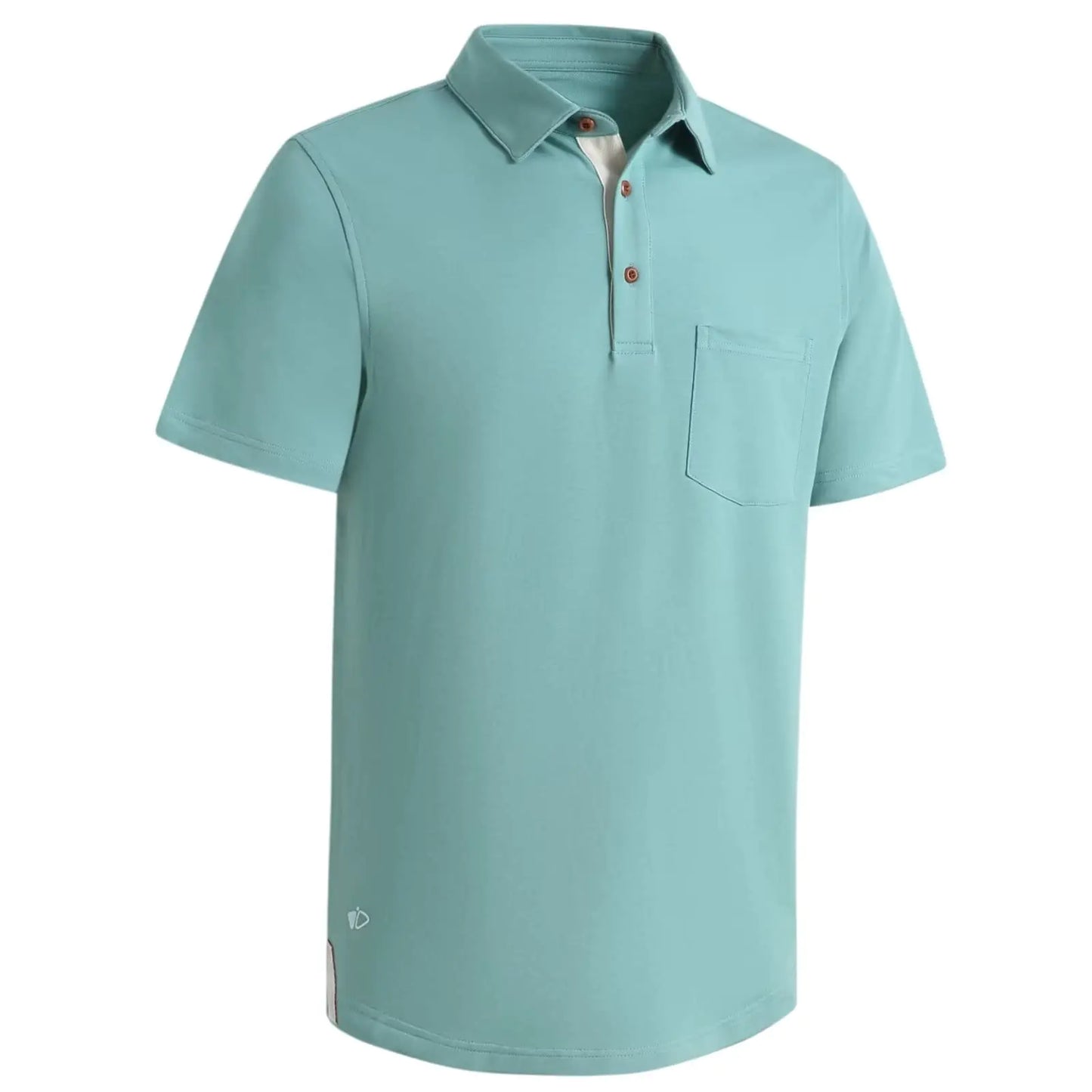 VEBOON Mens Polo Shirts Short Sleeve Big and Tall Dressy Polo Shirt Casual Performance Shirts with Pocket Grey Green