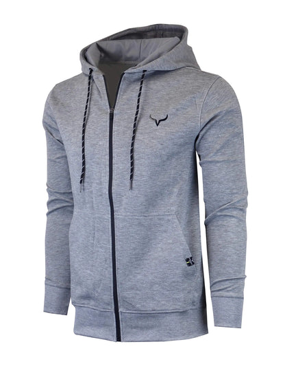 Screenshot SPORTS-A5050 Mens Premium Athletic Full Zip-up Fleece Jacket - Running Fitness Jogger Workout Gym Sweatshirt-H.Grey-2Xlarge